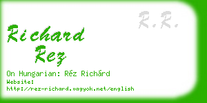 richard rez business card
